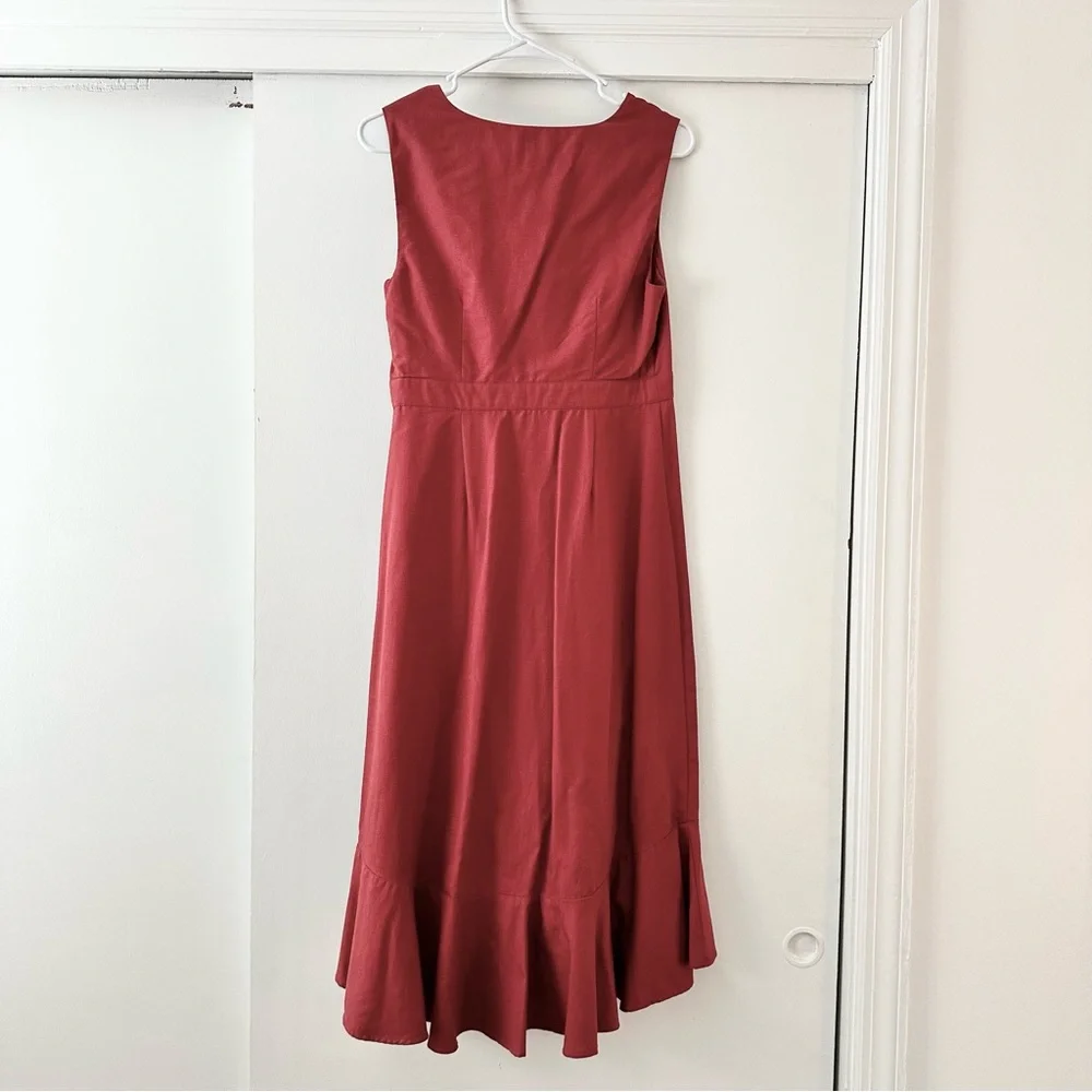 Ann Taylor Ruffle Hem Midi Dress